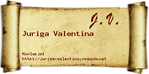 Juriga Valentina névjegykártya
